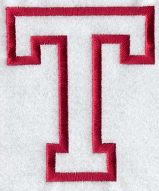 Collegiate Letter T (Applique) (5 Inch)