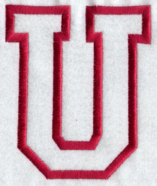 Collegiate Letter U (Applique) (5 Inch)