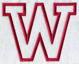 Collegiate Letter W (Applique) (5 Inch)