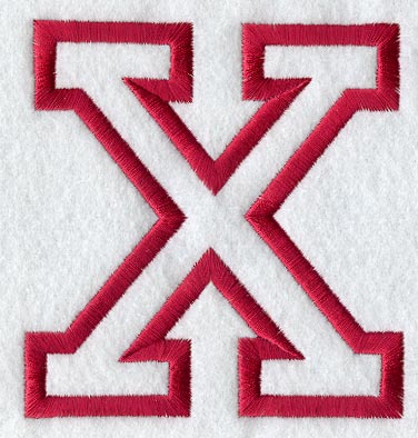 Collegiate Letter X (Applique) (5 Inch)