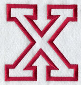Collegiate Letter X (Applique) (5 Inch)