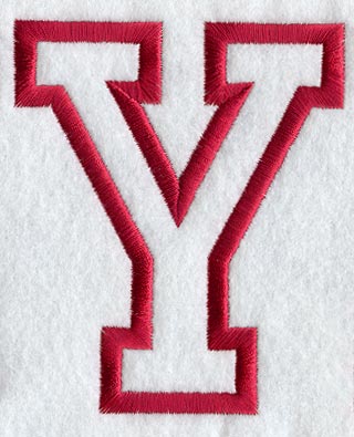 Collegiate Letter Y (Applique) (5 Inch)