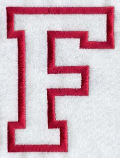 Collegiate Letter F (Applique) (5 Inch)