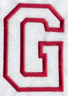 Collegiate Letter G (Applique) (5 Inch)