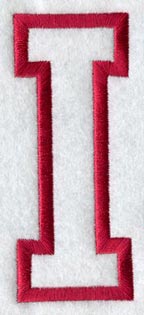 Collegiate Letter I (Applique) (5 Inch)