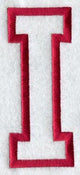 Collegiate Letter I (Applique) (5 Inch)