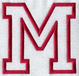 Collegiate Letter M (Applique) (5 Inch)