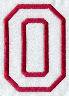 Collegiate Letter O (Applique) (5 Inch)