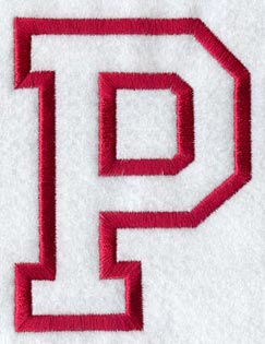 Collegiate Letter P (Applique) (5 Inch)