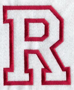 Collegiate Letter R (Applique) (5 Inch)