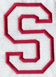 Collegiate Letter S (Applique) (5 Inch)