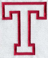 Collegiate Letter T (Applique) (5 Inch)