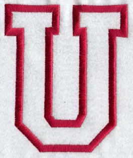 Collegiate Letter U (Applique) (5 Inch)