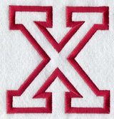 Collegiate Letter X (Applique) (5 Inch)