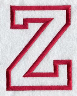Collegiate Letter Z (Applique) (5 Inch)