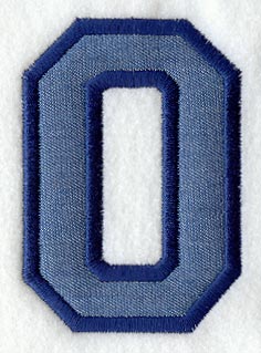 Collegiate Number 0 (Applique) (5 Inch)