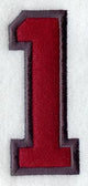 Collegiate Number 1 (Applique) (5 Inch)