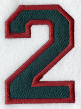 Collegiate Number 2 (Applique) (5 Inch)