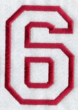 Collegiate Number 6 (Applique) (5 Inch)