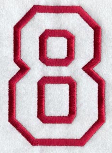 Collegiate Number 8 (Applique) (5 Inch)