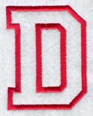 Collegiate Letter D (Applique) (5 Inch)