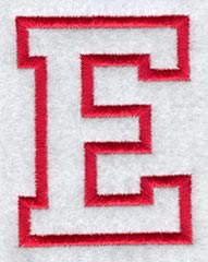 Collegiate Letter E (Applique) (5 Inch)