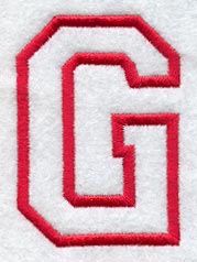 Collegiate Letter G (Applique) (5 Inch)