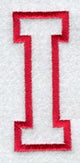 Collegiate Letter I (Applique) (5 Inch)