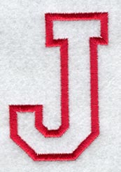 Collegiate Letter J (Applique) (5 Inch)