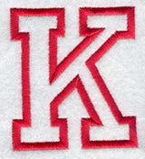 Collegiate Letter K (Applique) (5 Inch)