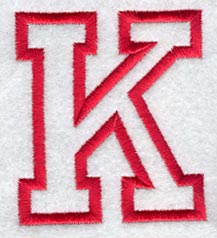 Collegiate Letter K (Applique) (5 Inch)