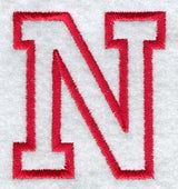 Collegiate Letter N (Applique) (5 Inch)