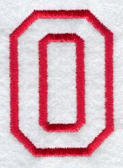 Collegiate Letter O (Applique) (5 Inch)