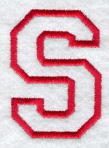 Collegiate Letter S (Applique) (5 Inch)
