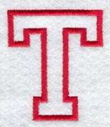 Collegiate Letter T (Applique) (5 Inch)