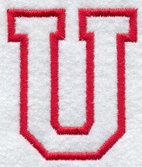 Collegiate Letter U (Applique) (5 Inch)