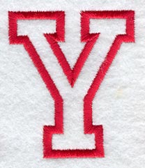 Collegiate Letter Y (Applique) (5 Inch)