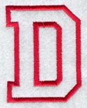 Collegiate Letter D (Applique) (5 Inch)
