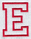 Collegiate Letter E (Applique) (5 Inch)