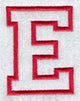 Collegiate Letter E (Applique) (5 Inch)