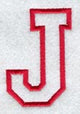 Collegiate Letter J (Applique) (5 Inch)