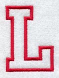 Collegiate Letter L (Applique) (5 Inch)