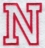 Collegiate Letter N (Applique) (5 Inch)