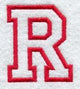 Collegiate Letter R (Applique) (5 Inch)