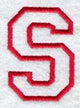 Collegiate Letter S (Applique) (5 Inch)