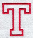 Collegiate Letter T (Applique) (5 Inch)