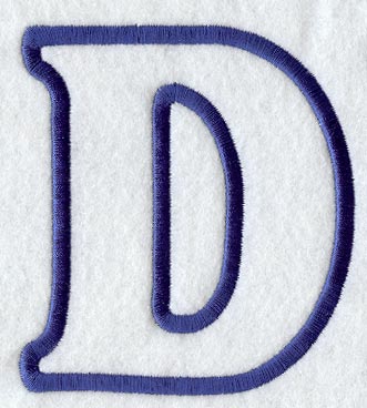 Modern Letter D (Applique) (5 Inch)