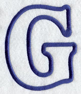 Modern Letter G (Applique) (5 Inch)