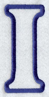 Modern Letter I (Applique) (5 Inch)