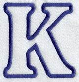 Modern Letter K (Applique) (5 Inch)
